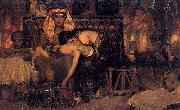 Sir Lawrence Alma-Tadema,OM.RA,RWS Death of the Pharaoh's firstborn son oil painting reproduction